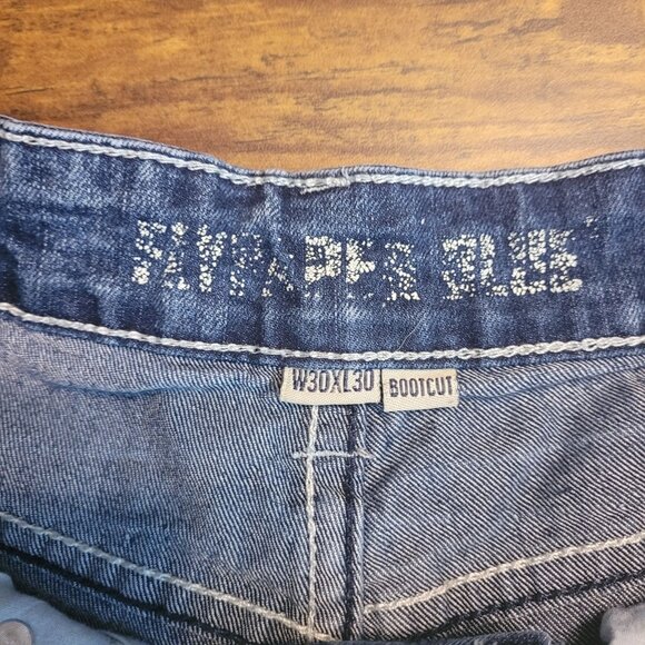 Flypaper Blue Jeans Mens 30x30 Bootcut Medium Light Wash Stretch Denim - Picture 4 of 10